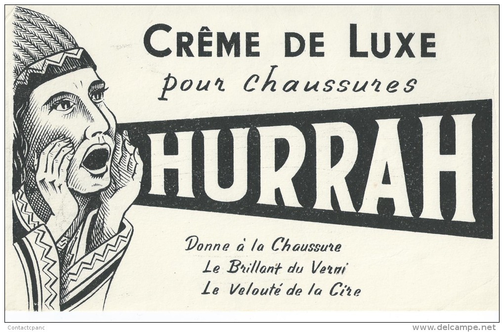 Cirage   "  HURRAH  "                       Ft  =  13 Cm  X  21 Cm - Produits Ménagers