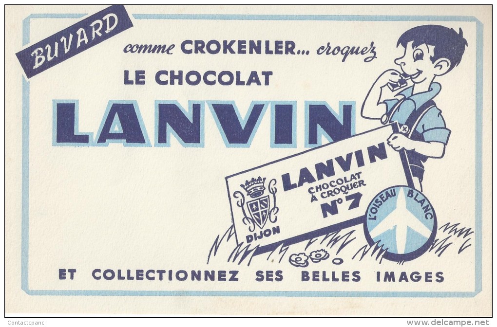 Chocolat    "  LANVIN   "        -   Ft  =  13 Cm  X  21 Cm - Cacao