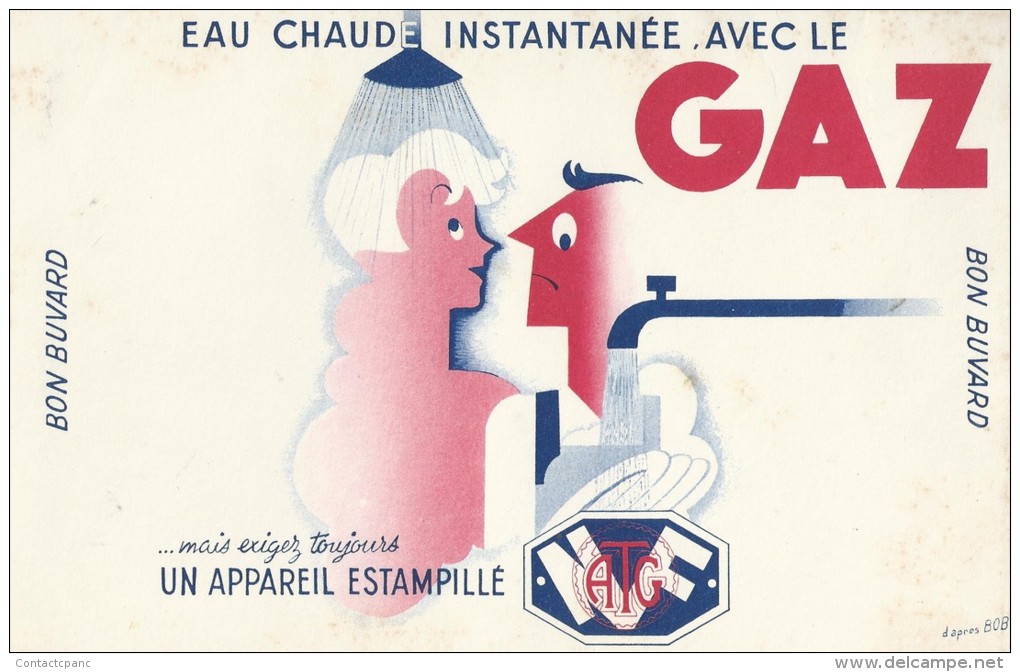 Avec Le    "  GAZ   "        -   Ft  =  13 Cm  X  21 Cm - Electricity & Gas