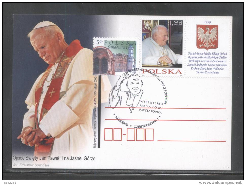 POLAND 2005 (10 JUNE)  POPE JOHN PAUL II (CZESTOCHOWA) PHILATELIC EXPO SPECIAL CACHET CARD 5 - Pausen