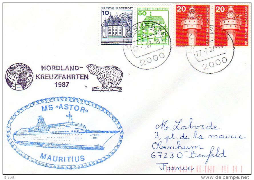 Allemagne 1987 Et 1994 3 Enveloppes Navires Polarstern MS ASTOR  MS Odessa - Sonstige & Ohne Zuordnung