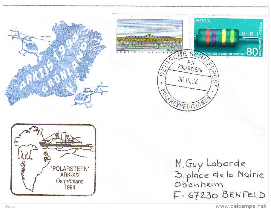 Allemagne 1987 Et 1994 3 Enveloppes Navires Polarstern MS ASTOR  MS Odessa - Sonstige & Ohne Zuordnung