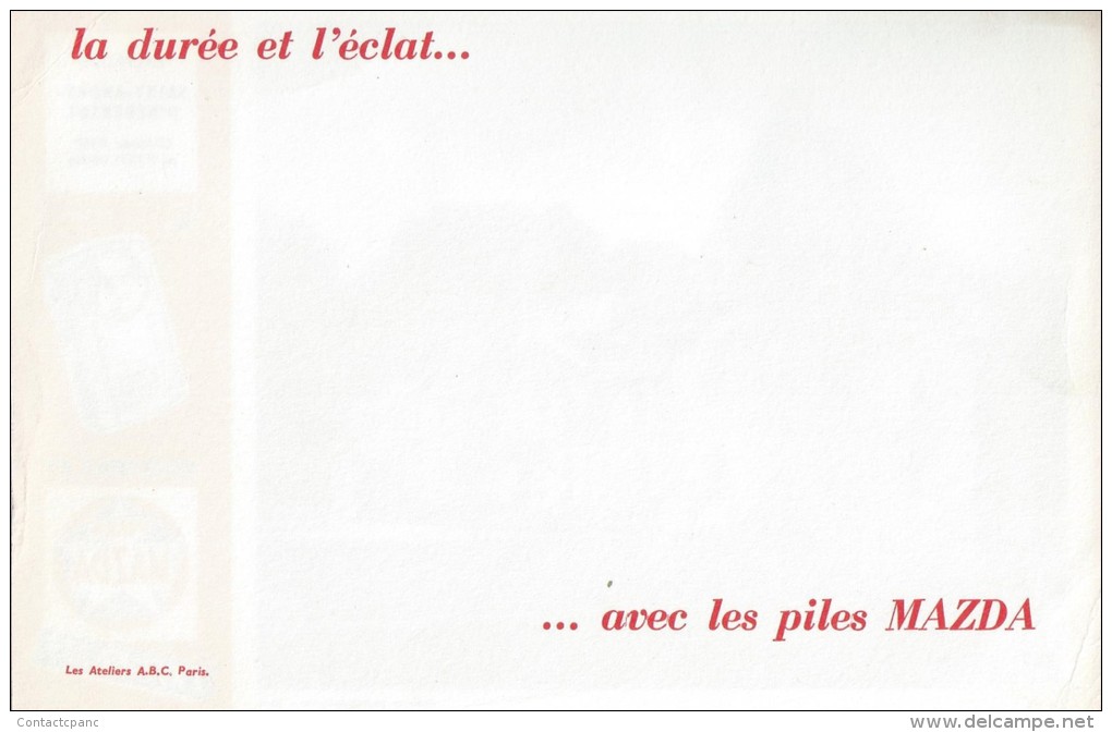 La Pile  "  MAZDA   "   Château LE  FAU  ( Cantal ) Voir  Verso     - Ft  =  13 Cm  X  21 Cm - Electricity & Gas