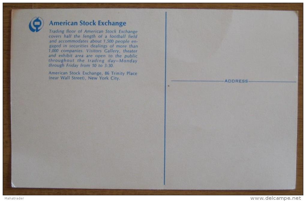 USA New York American Stock Exchange Interior Early 70s Postcard - Other & Unclassified