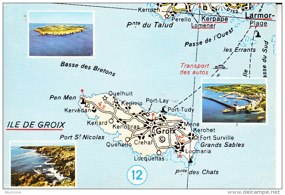 D23 51 - 56 ILE DE GROIX - Carte Géographique - Groix