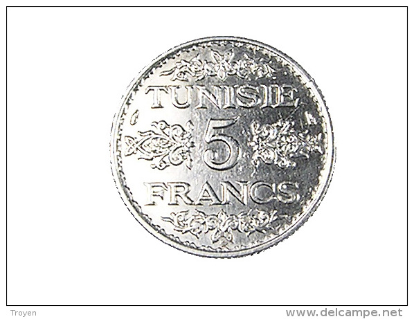 Tunisie - 5 Francs - 1936 - Argent - Sup - Tunisia