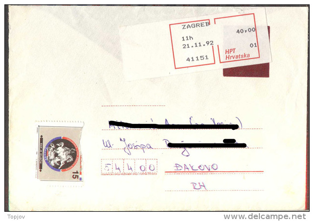 BOSNA  - BOSNIA  & H. - JUGOSLAVIA -  WAR LOCO Ovpt P.STATIONERY COVER (Mi. U102)  - Expedit In Croatia - 1992 - RARE - Postwaardestukken