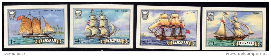 Tuvalu 1986 SAIL SHIPS Imperf / NON-DENTELE SC#353-566 MNH CV$18.00 - Tuvalu