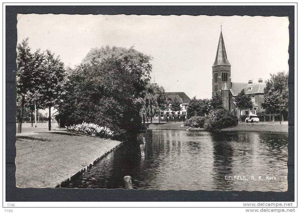 Postkaart, R.K. Kerk - Delfzijl - Delfzijl