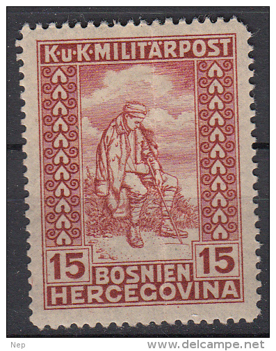 OOSTENRIJK - Michel - 1918 - Nr 143 (Bosnie-Herzegowina) - MH* - Levant Autrichien