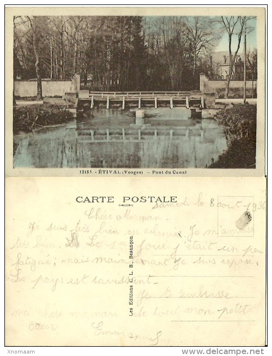 88 - ETIVAL - Le Pont Du Canal   - VRN - Etival Clairefontaine