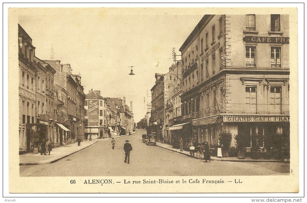 ALENCON Rue Ste Blaise Et Café Français (LL) Orne (61) - Alencon