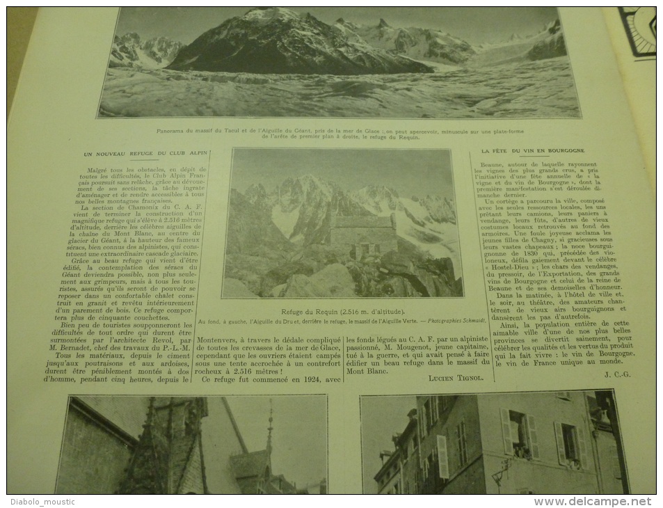 24.10.1925 :DJEMILA ;Tribus(M'gogo,Avunguras,Kanembou,Mangbetou,Songhaï,Lougaré);Refuge du REQUIN; Fête du VIN à BEAUNE;