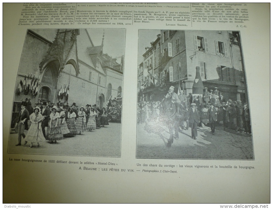 24.10.1925 :DJEMILA ;Tribus(M'gogo,Avunguras,Kanembou,Mangbetou,Songhaï,Lougaré);Refuge du REQUIN; Fête du VIN à BEAUNE;