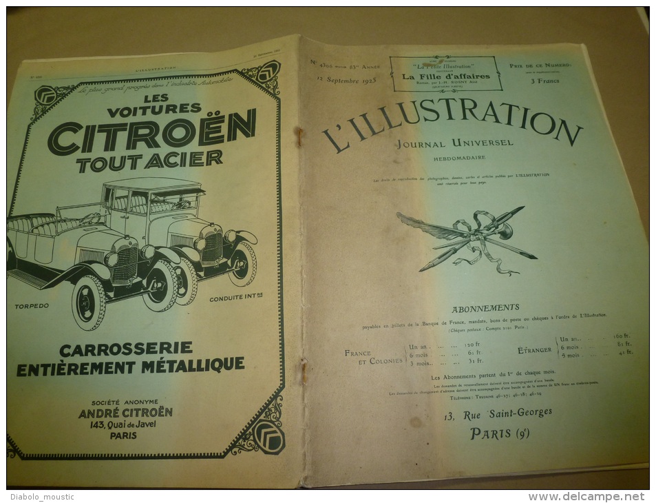 12.09.1925 : Les Belles Artistes De CADUM Avec Leur Photo Signée; Les Grands éléphants D'AFRIQUE En Photo Panorama - L'Illustration