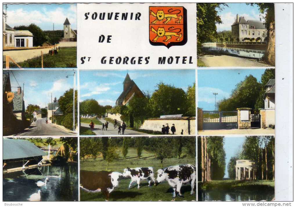 CPSM 27 - SAINT St GEORGES MOTEL Multivue Carte N° 23063 - Saint-Georges-Motel