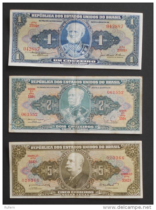 BRAZIL        LOTE 3 BANKNOTES   -    (Nº03460) - Vrac - Billets