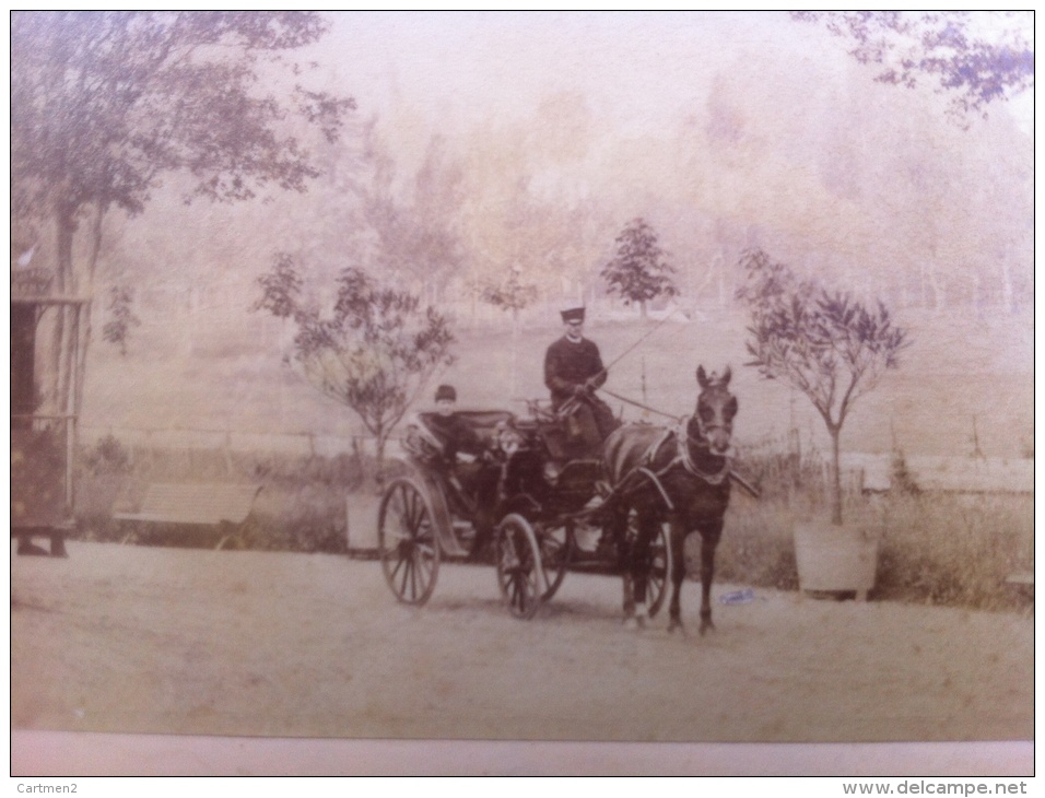 BELLE PHOTO XIXeme : CHAMBERY ATTELAGE FIACRE OMNIBUS CHALLES-LES-EAUX 73 SAVOIE Tramway - Other & Unclassified