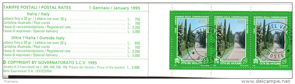 PIA  -  VATICANO - 1995 : Anno  Europeo Della  Conservazione  Della  Natura -  Carnet   (SAS   L  4) - Markenheftchen