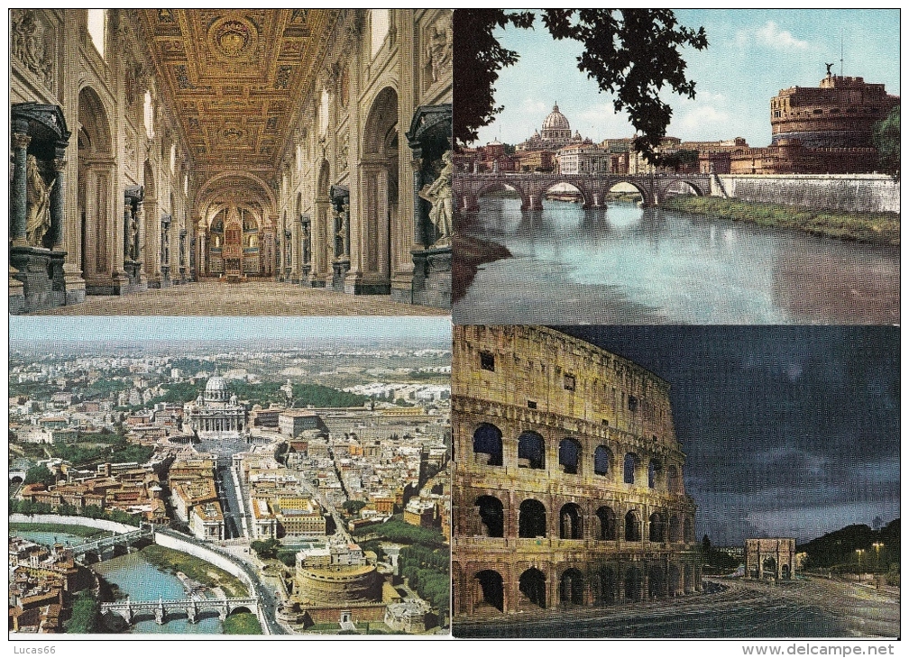 1960-70 CIRCA - LOTTO DI 12 CARTOLINE DI ROMA 15X10  - LOT 12 POSTCARDS OF ROME 15X10 - Collections & Lots