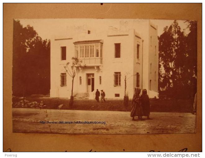 PHOTO CIRCA 1900 - TUNISIE ANNEXE DE MEDJEZ EL BAB - BATIMENT OFFICIEL - 8X5 - TIRAGE D'EPOQUE Tunisia - Places