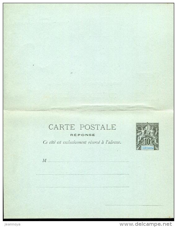 DIEGO-SUAREZ - CARTE POSTALE REPONSE PAYÉ, 10c GROUPE - LUXE - Lettres & Documents