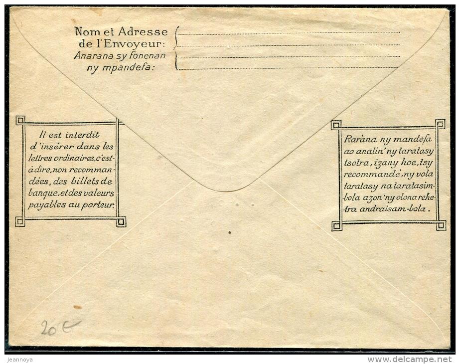 MADAGASCAR - ENVELOPPE 50c NOIR, FILANZANE, NEUVE - SUP - Brieven En Documenten