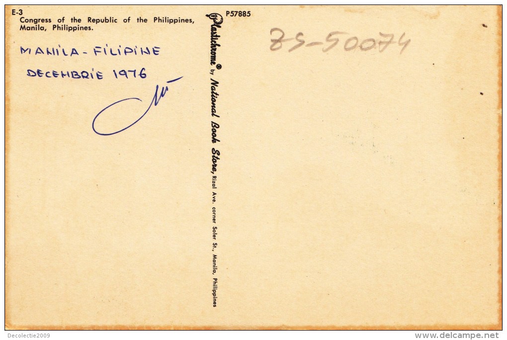 ZS50073 Congres Of The Republic Of The Philippines Manila      2  Scans - Philippinen