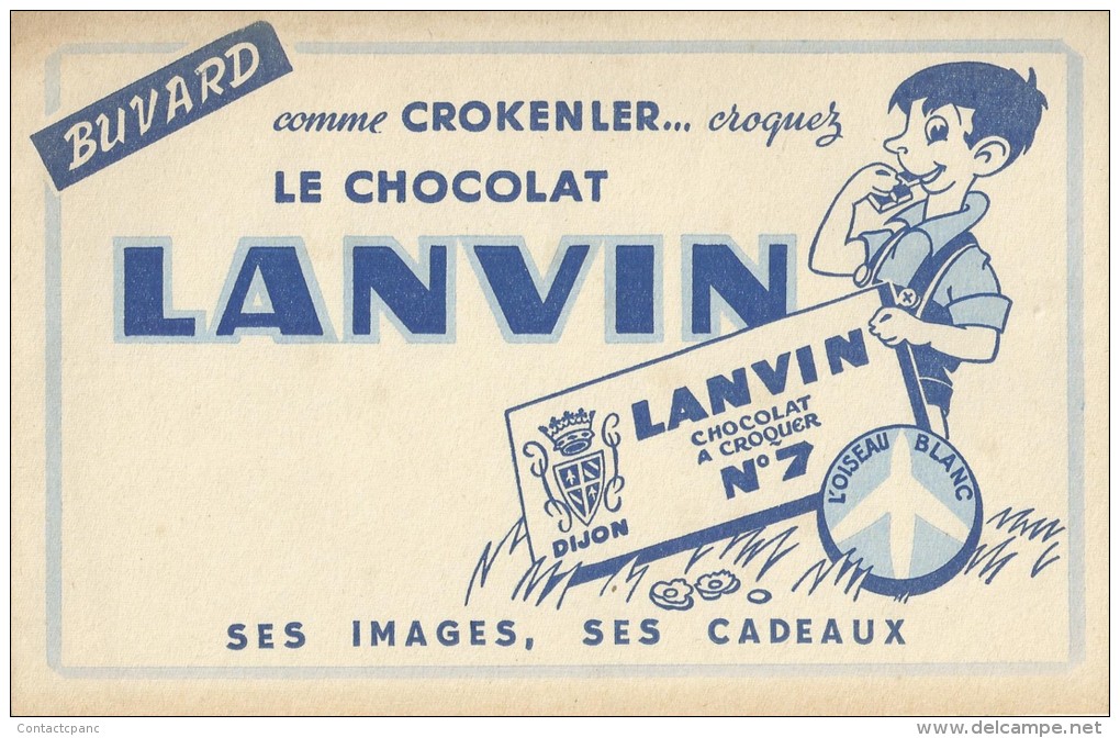 Chocolat     "   LANVIN   "       -  Ft  =  21 Cm  X  13.5 Cm - Chocolat