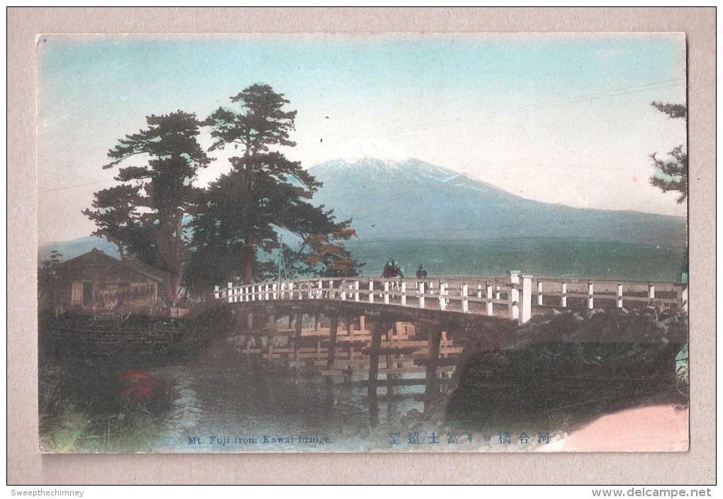 CPA JAPAN JAPON MOUNT MT FUJI From The Kawaï Bridge Unused - Otros & Sin Clasificación