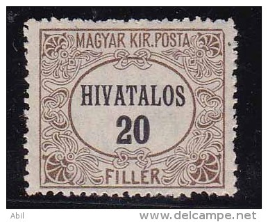 Hongrie 1921 N°Y.T. :  S 2 ** - Dienstmarken
