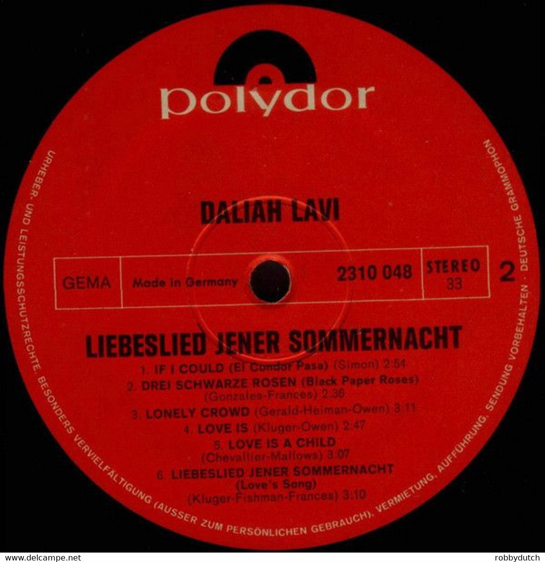 * LP *  DALIAH LAVI - LIEBESLIED JENER SOMMERNACHT (Germany 1970 EX-!!!) - Sonstige - Deutsche Musik