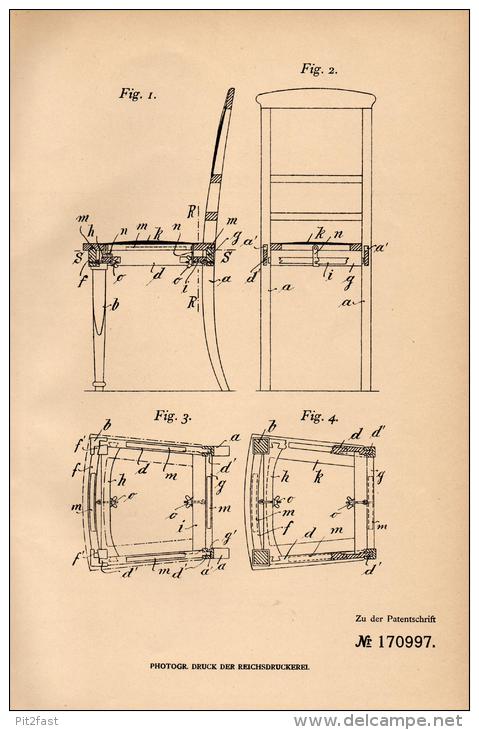 Original Patentschrift - Otto Weiss In Hilmsdorf B. Geringswalde , 1905 , Auseinandernehmbarer Stuhl , Möbel , Schreiner - Sonstige & Ohne Zuordnung