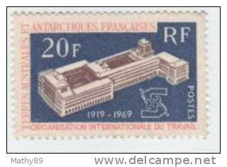 TAAF N° 32 YVERT  50ème ANNIVERSAIRE DE L´OIT - Unused Stamps