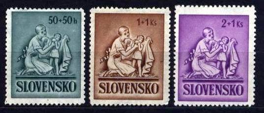 Slovakia 1941 Mi 91-93 ** - Unused Stamps