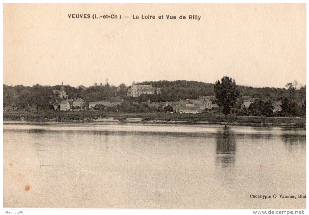 176* VEUVES La Loire Et Vue De Rilly Carte Circulée - Altri & Non Classificati