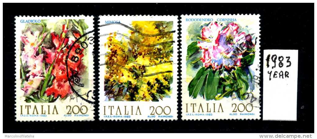 -ITALIA - REPUBBLICA - Serie Completa - Year 1983 - Fiori D'Italia - Viaggiati - Traveled -reiste - 1981-90: Usati