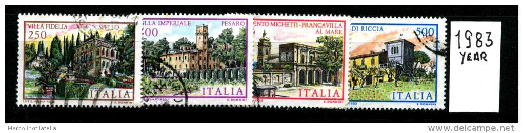 -ITALIA - REPUBBLICA - Serie Completa - Year 1983 - Ville D'ITALIA - Viaggiati - Traveled -reiste - 1981-90: Usati