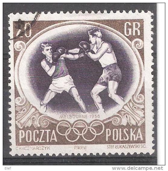 Pologne / Polska; JO Jeux Olympiques MELBOURNE 1956 / Olympics; Boxe / Boxing, Obl, TB - Estate 1956: Melbourne
