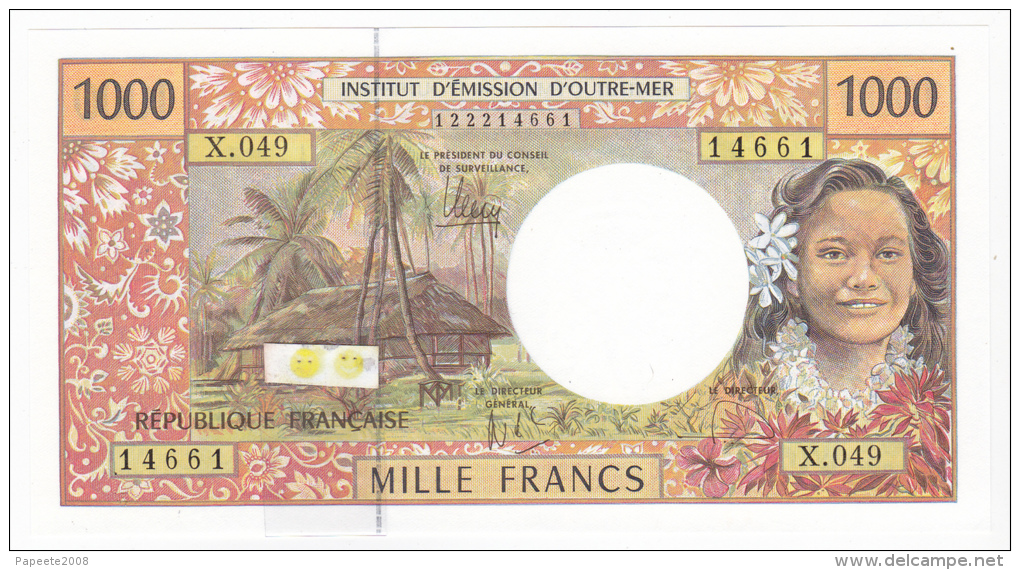 Polynésie Française / Tahiti - 1000 FCFP / X.049 / 2012 / "Nouvelles Signatures" - Neuf / Jamais Circulé - Papeete (Polynésie Française 1914-1985)