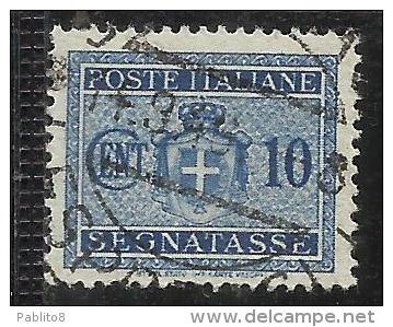 ITALY KINGDOM ITALIA REGNO LUOGOTENENZA 1945 TASSE TAXES SEGNATASSE RUOTA CENTESIMI 10 TIMBRATO USED - Strafport