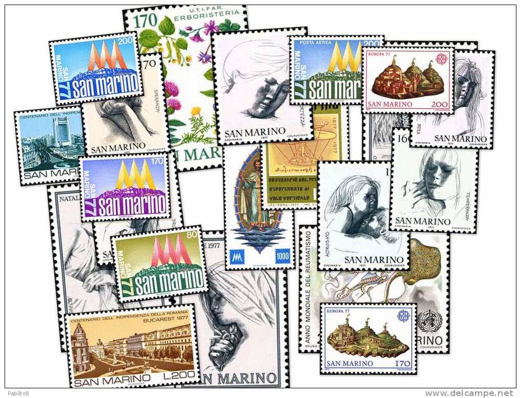 SAN MARINO 1977 ANNATA COMPLETA MNH - Komplette Jahrgänge