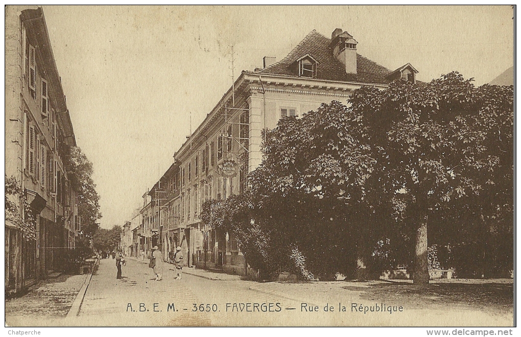 FAVERGES HAUTE-SAVOIE A.B.E.M. 3650 RUE DE LA REPUBLIQUE  ECRITE CIRCULEE EN 1923 - Faverges