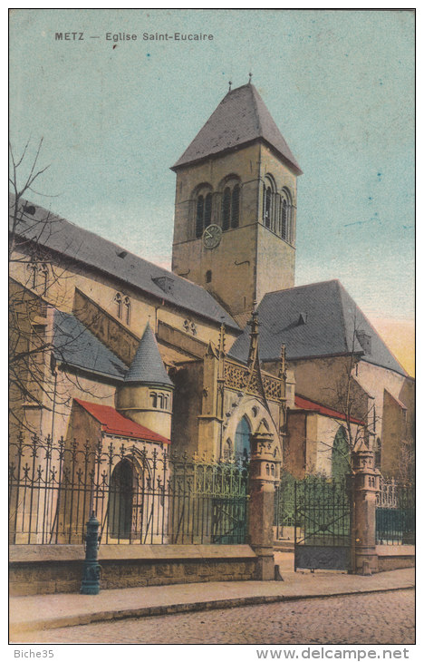 57 Metz église Saint Eucaire 1921  Borne Incendie - Metz