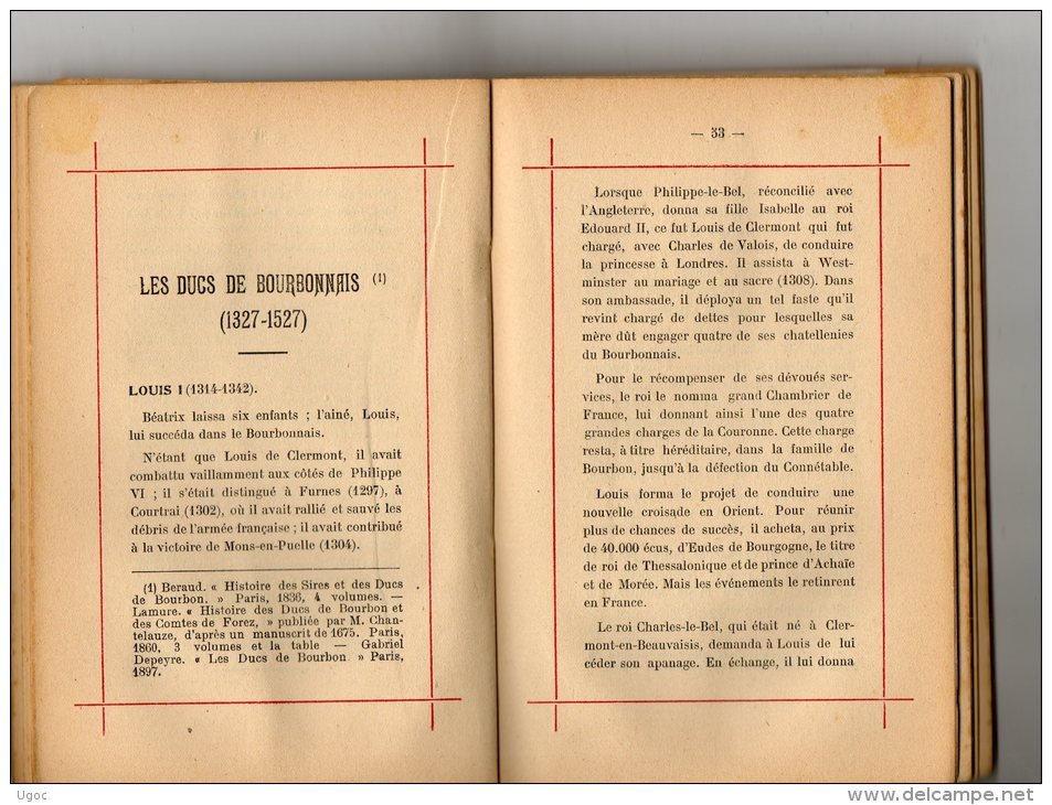 - Très Beau Livre De 153 Pages Sur L'Histoire Du BOURBONNAIS Par Joseph VIPLE - 1923 - 957 - Auvergne