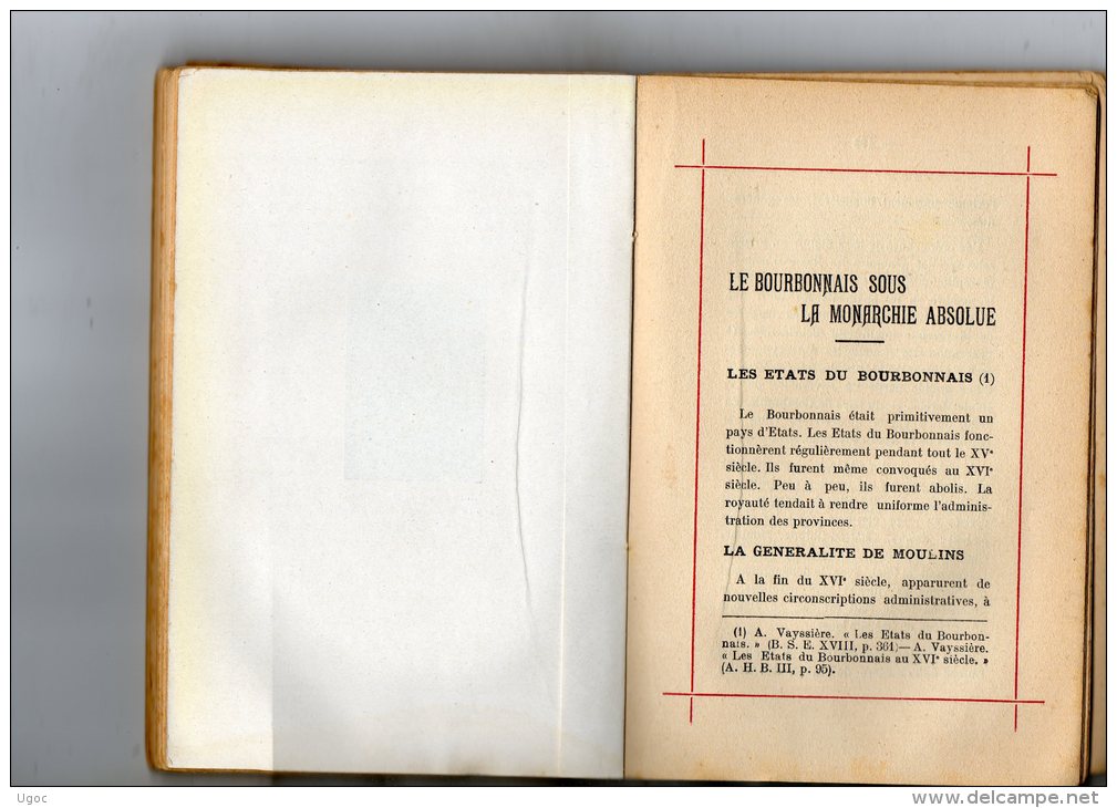 - Très Beau Livre De 153 Pages Sur L'Histoire Du BOURBONNAIS Par Joseph VIPLE - 1923 - 957 - Auvergne