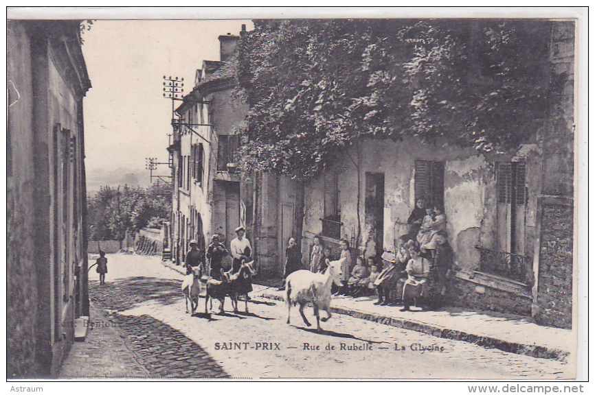 Cpa-95-saint Prix-animée- Rue De Rubelle, La Glycine-edi : Bontoux - Saint-Prix