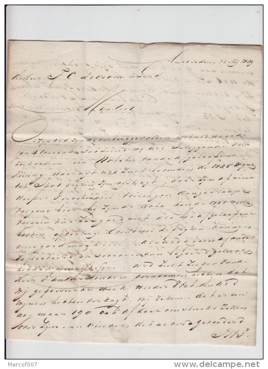 PRECURSEUR D AMSTERDAM POUR GAND TYPE 11 - 1829 A VOIR - 1815-1830 (Dutch Period)