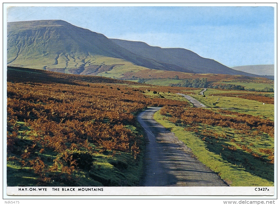 HAY ON WYE : THE BLACK MOUNTAINS   (10 X 15cms Approx.) - Breconshire