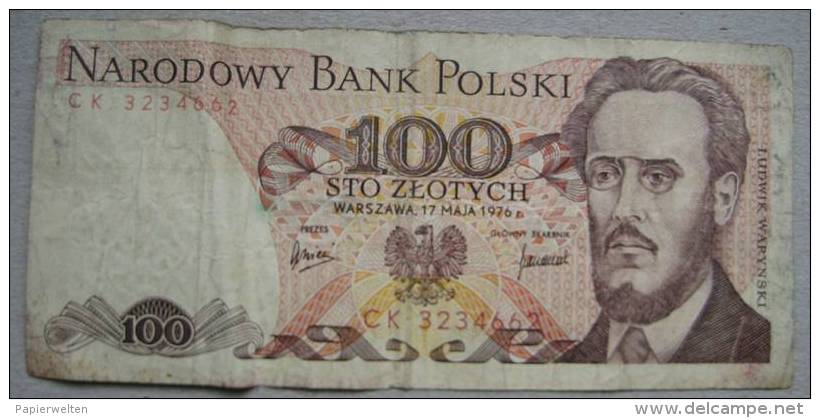 100 Zlotych 1976 (WPM 143b) - Polen